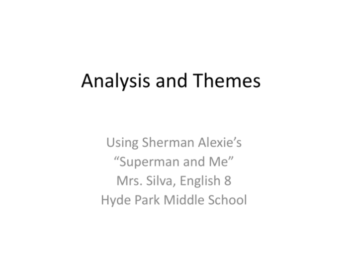 Sherman alexie superman and me pdf