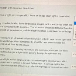 Summary chart for microscope answers