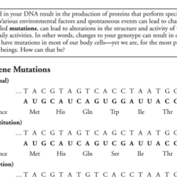 Genetic mutations pogil answer key