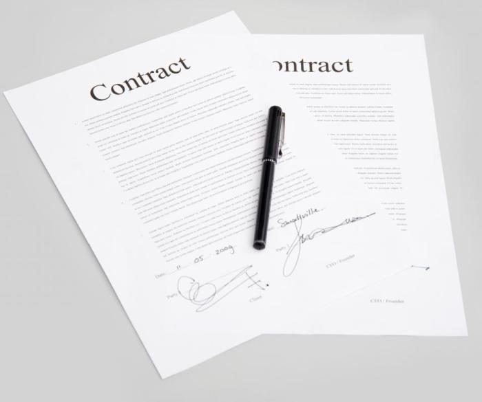 Memorialization of a contract into writing