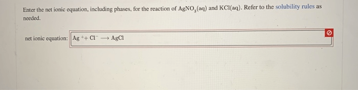 Agno3 agcl alcl3 ionic equation no3