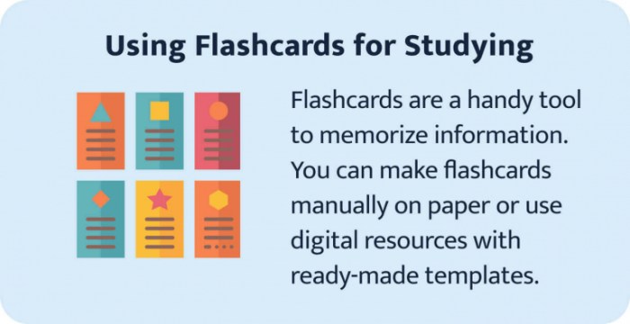 Reason to study with flashcards perhaps