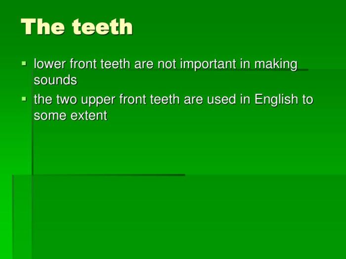 Teef for teeth phonological process