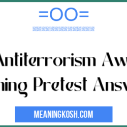 Level 1 antiterrorism awareness training pretest